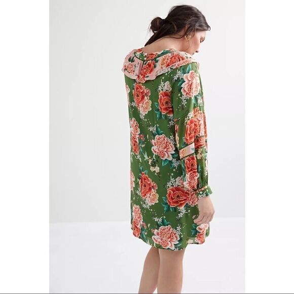 NEW Anthropologie Farm Rio Elinor Ruffle Floral Tunic Dress Small Medium Plus 2X - Picture 7 of 7